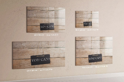 Uitwisbaar glazen planbord met magnetische functie Jij kunt schrijven!