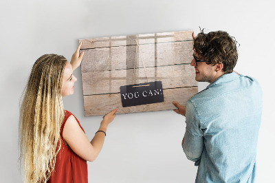 Uitwisbaar glazen planbord met magnetische functie Jij kunt schrijven!