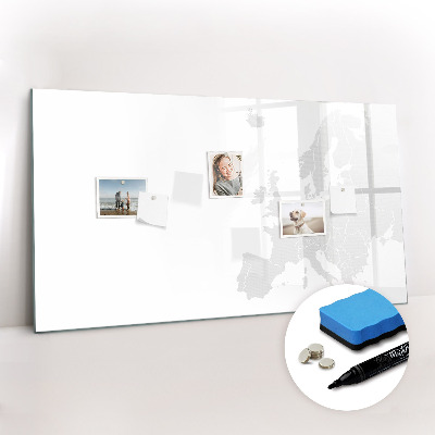 Magnetisch planbord voor de muur van bedrukt glas Kaart van Europa