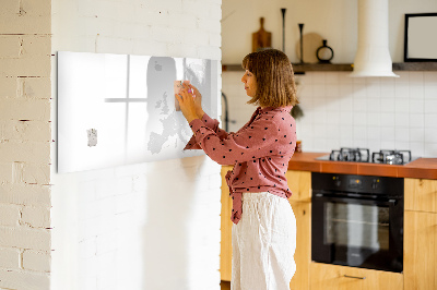 Magnetisch planbord voor de muur van bedrukt glas Kaart van Europa