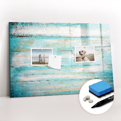 Uitwisbaar glazen planbord met magnetische functie Blauwe borden