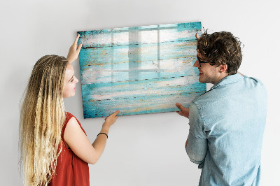 Uitwisbaar glazen planbord met magnetische functie Blauwe borden