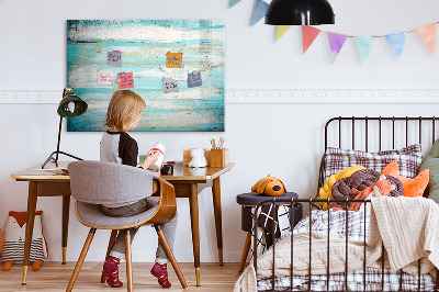 Uitwisbaar glazen planbord met magnetische functie Blauwe borden