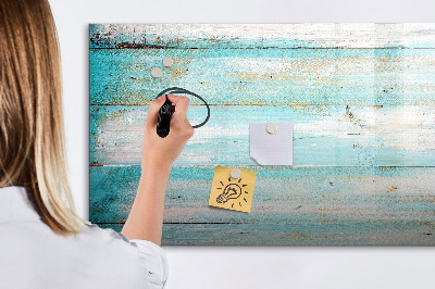 Uitwisbaar glazen planbord met magnetische functie Blauwe borden