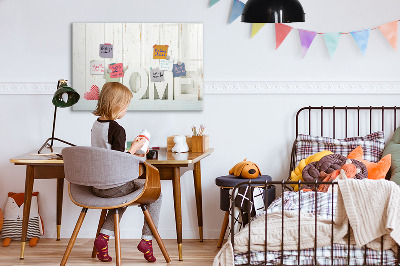 Beschrijfbaar magneetbord van glas met design Het opschrift "huis"