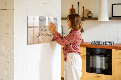 Magnetisch planbord voor de muur van bedrukt glas Strandcitaat