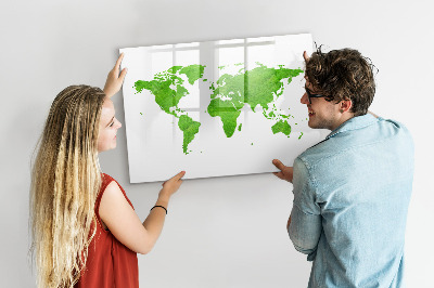 Uitwisbaar glazen planbord met magnetische functie Groene Graskaart