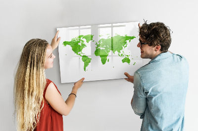 Uitwisbaar glazen planbord met magnetische functie Groene Graskaart