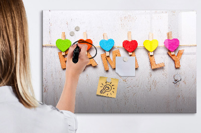 Uitwisbaar glazen planbord met magnetische functie De inscriptiefamilie