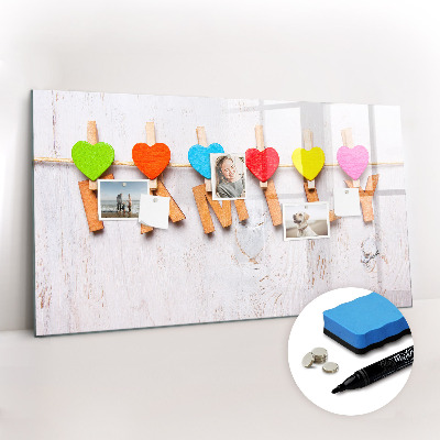 Uitwisbaar glazen planbord met magnetische functie De inscriptiefamilie