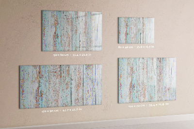 Magnetisch planbord voor de muur van bedrukt glas Pastel hout