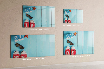 Magnetisch planbord voor de muur van bedrukt glas De eerste zomerdag