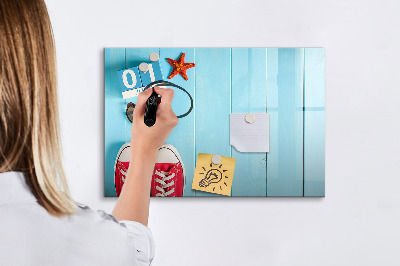 Magnetisch planbord voor de muur van bedrukt glas De eerste zomerdag