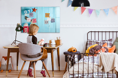 Magnetisch planbord voor de muur van bedrukt glas De eerste zomerdag