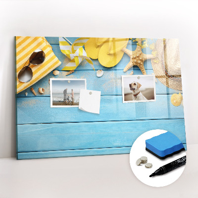 Uitwisbaar glazen planbord met magnetische functie Strandaccessoires