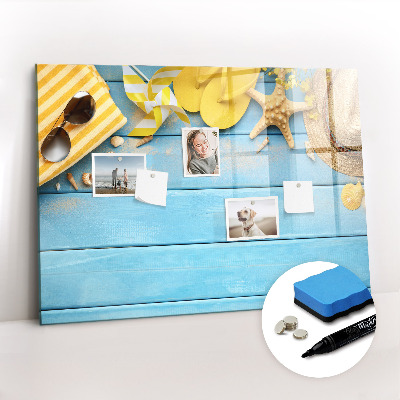 Uitwisbaar glazen planbord met magnetische functie Strandaccessoires