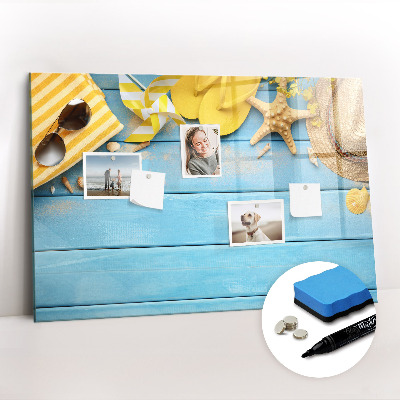 Uitwisbaar glazen planbord met magnetische functie Strandaccessoires