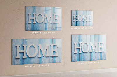 Uitwisbaar glazen planbord met magnetische functie Het opschrift "huis"