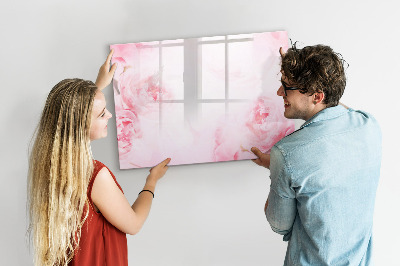 Magnetisch planbord voor de muur van bedrukt glas Bloeiende bloemen