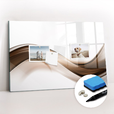 Magnetisch planbord voor de muur van bedrukt glas Abstracte lijn