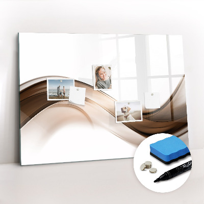 Magnetisch planbord voor de muur van bedrukt glas Abstracte lijn