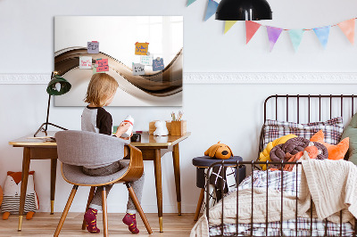 Magnetisch planbord voor de muur van bedrukt glas Abstracte lijn