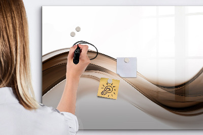 Magnetisch planbord voor de muur van bedrukt glas Abstracte lijn