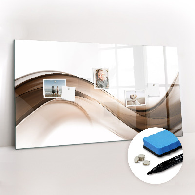 Magnetisch planbord voor de muur van bedrukt glas Abstracte lijn