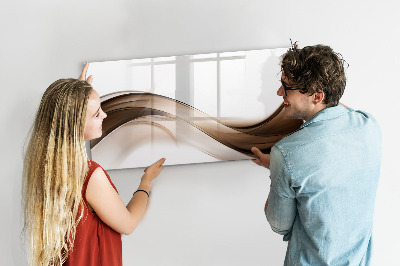 Magnetisch planbord voor de muur van bedrukt glas Abstracte lijn