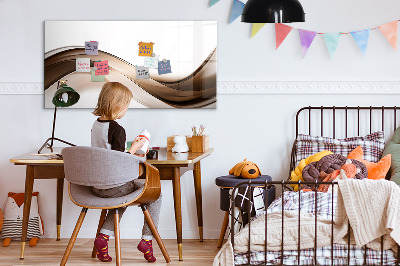 Magnetisch planbord voor de muur van bedrukt glas Abstracte lijn