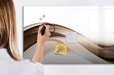 Magnetisch planbord voor de muur van bedrukt glas Abstracte lijn