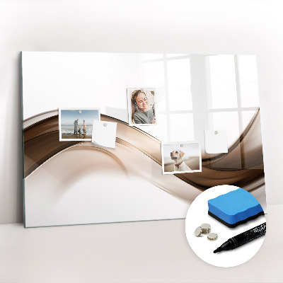 Magnetisch planbord voor de muur van bedrukt glas Abstracte lijn