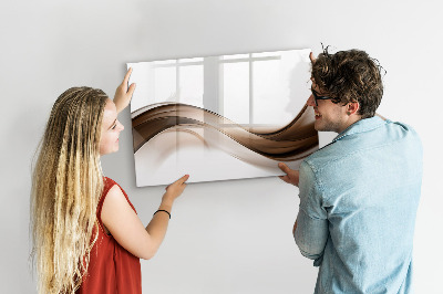 Magnetisch planbord voor de muur van bedrukt glas Abstracte lijn