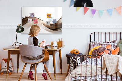 Magnetisch planbord voor de muur van bedrukt glas Abstracte lijn