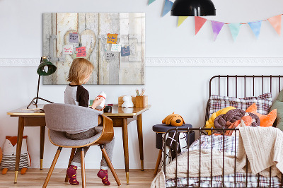 Uitwisbaar glazen planbord met magnetische functie Het opschrift liefde