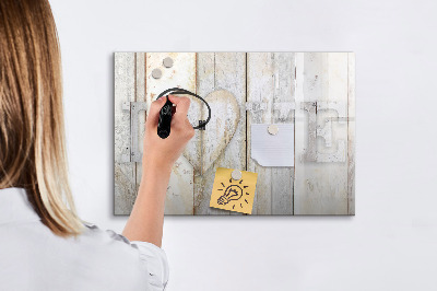 Uitwisbaar glazen planbord met magnetische functie Het opschrift liefde