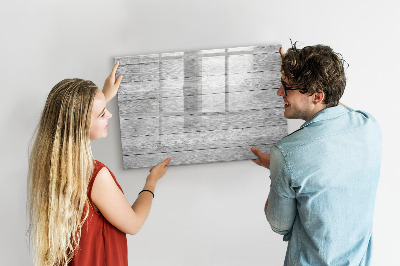 Magnetisch planbord voor de muur van bedrukt glas Houten panelen