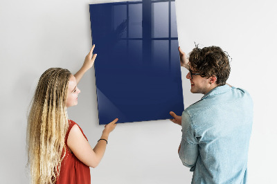 Magnetisch planbord voor de muur van bedrukt glas Marineblauwe kleur