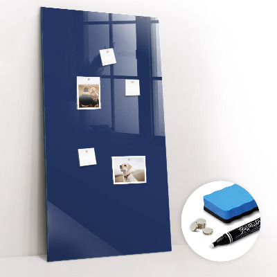 Magnetisch planbord voor de muur van bedrukt glas Marineblauwe kleur