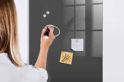 Magnetisch planbord voor de muur van bedrukt glas Grijze kleur