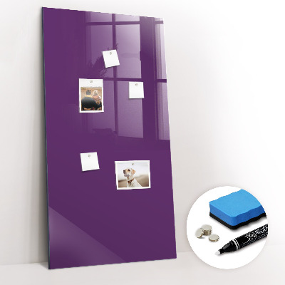 Glazen magneet-memobord voor thuis of op het werk Violet
