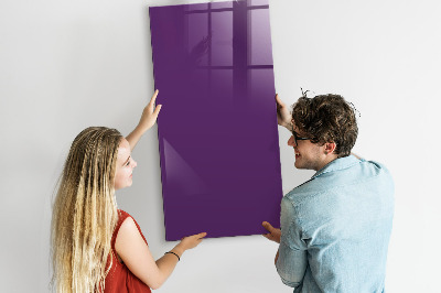 Glazen magneet-memobord voor thuis of op het werk Violet