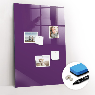 Glazen magneet-memobord voor thuis of op het werk Violet