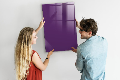 Glazen magneet-memobord voor thuis of op het werk Violet