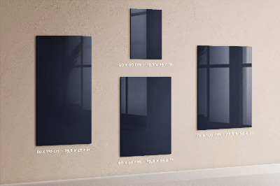 Magnetisch planbord voor de muur van bedrukt glas Kleur: donker marineblauw