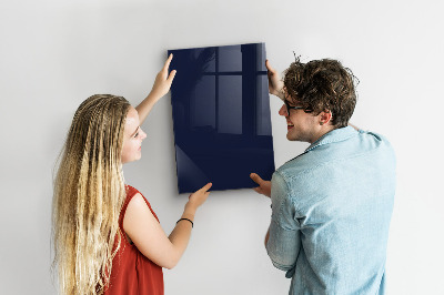 Magnetisch planbord voor de muur van bedrukt glas Kleur: donker marineblauw