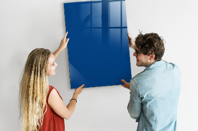 Magnetisch planbord voor de muur van bedrukt glas Blauwe kleur