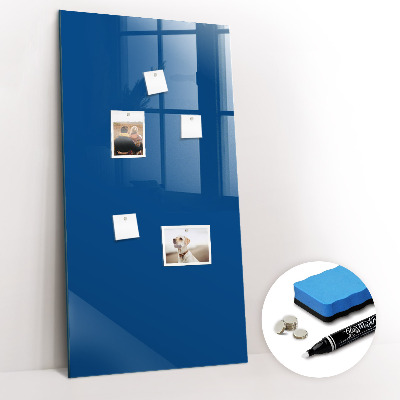 Magnetisch planbord voor de muur van bedrukt glas Blauwe kleur