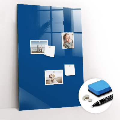 Magnetisch planbord voor de muur van bedrukt glas Blauwe kleur