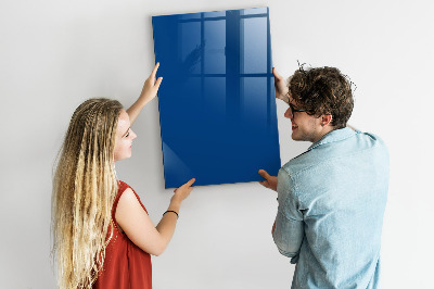 Magnetisch planbord voor de muur van bedrukt glas Blauwe kleur